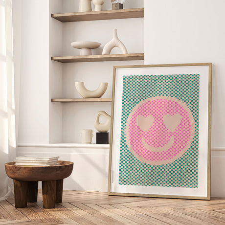 Plakat - Checkered Smiley - Threechild