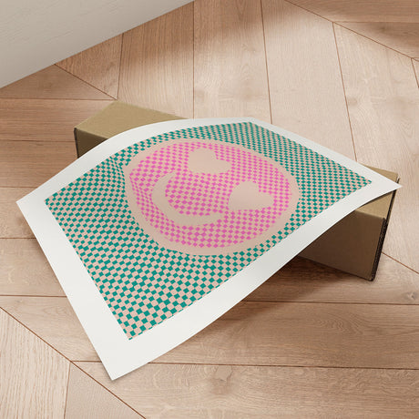 Plakat - Checkered Smiley - Threechild