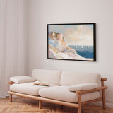 Håndlavet maleri med ramme - Coastal Sailboats - Julia Cheney - Mixed media