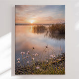 Lærredstryk - Misty Lake Morning Glow - Andreas Magnusson