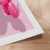 Plakat - Pink Ballon Poodle - Marja van den Hurk