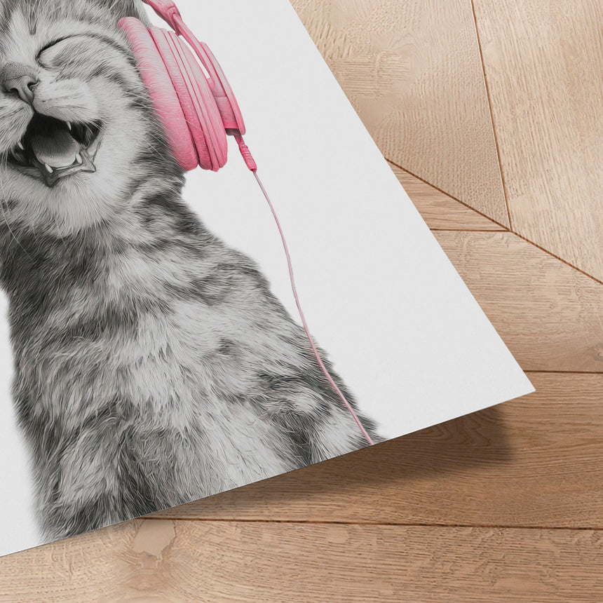 Plakat - Be Happy Kitten - Melanie Viola