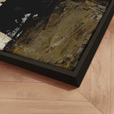 Håndlavet maleri med ramme - Earthy Abstract Landscape - Dan Hobday - Mixed Media
