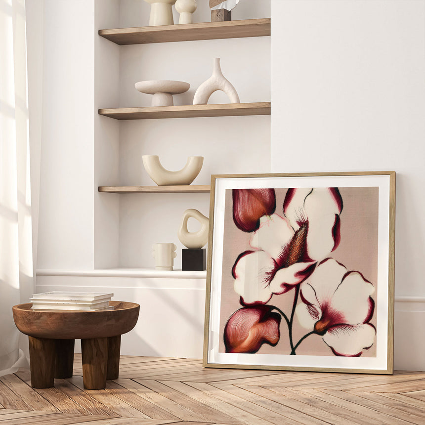 Plakat - Elegant Maroon Blooms - Alma