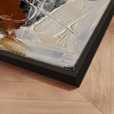 Håndlavet maleri med ramme - Dynamic Textured Abstract - HUGO - Mixed media