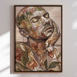 Lærredstryk - Floral Male Face - Julian Cross