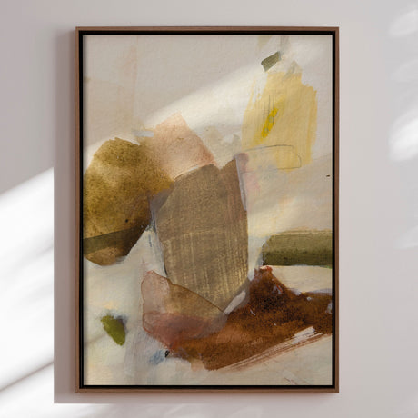 Håndlavet maleri med ramme - Earthy Layers - Arohika Verma - Mixed media