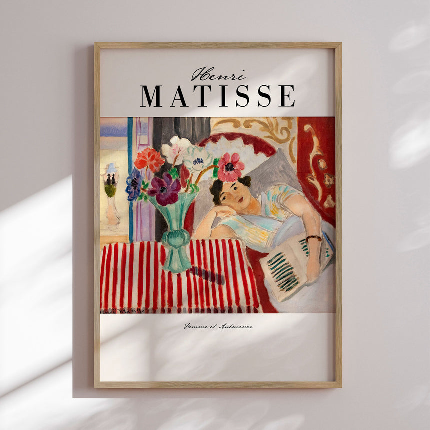 Plakat - Woman with Anemones - Henri Matisse