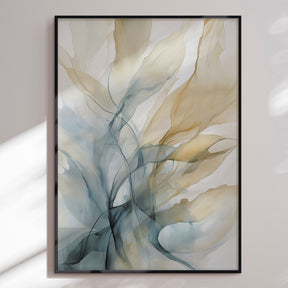 Premium maleri med sort ramme - Blue Storm II - E. Thorne - Incado