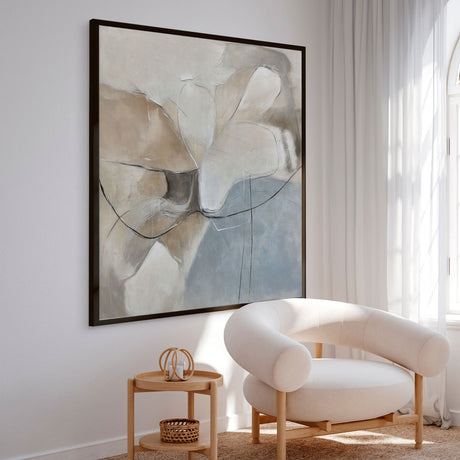 Premium maleri med sort ramme - Wandering Lines - E. Thorne - Incado