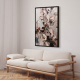 Håndlavet maleri med sort ramme - Echoes of Earth II - Mixed media