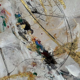 Håndlavet maleri med sort ramme - Dance of Dots II - Mixed media