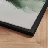 Håndlavet maleri med sort ramme - Green Lagoon - Mixed media