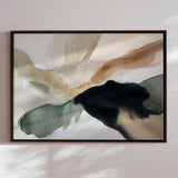 Håndlavet maleri med sort ramme - Brown Whispers - Mixed media