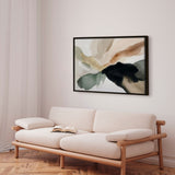 Håndlavet maleri med sort ramme - Brown Whispers - Mixed media