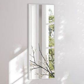 Aflangt spejl med hvid ramme - Minimalistisk - Incado