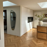 Asymmetrisk spejl med facetkant