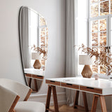 Asymmetrisk spejl med facetkant