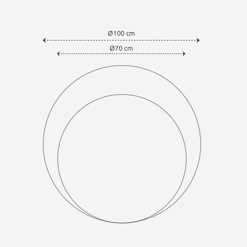 Rundt spejl med facetkant - Circle