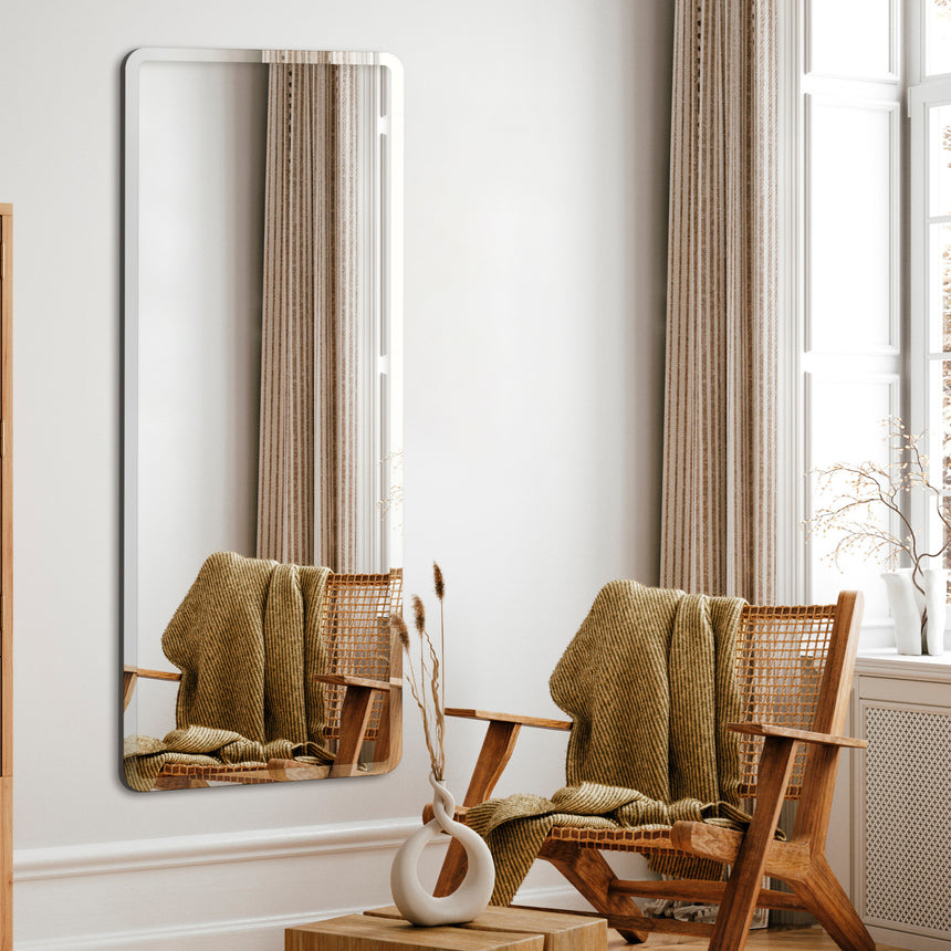 Aflangt spejl med facetkant - Sleek