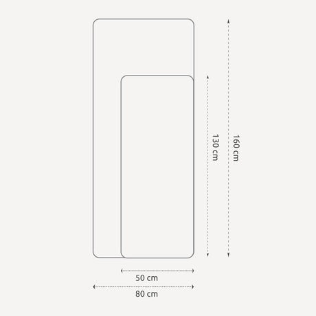 Aflangt spejl med facetkant - Sleek - Incado