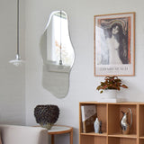 Organisk spejl med facetkant - Wave