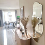 Organisk spejl med facetkant - Wave