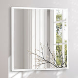 Kvadratisk spejl med hvid betonramme - Liv Hvid - LIKEconcrete