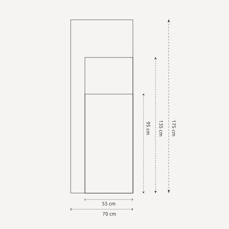 Aflangt spejl med sort ramme - Incado