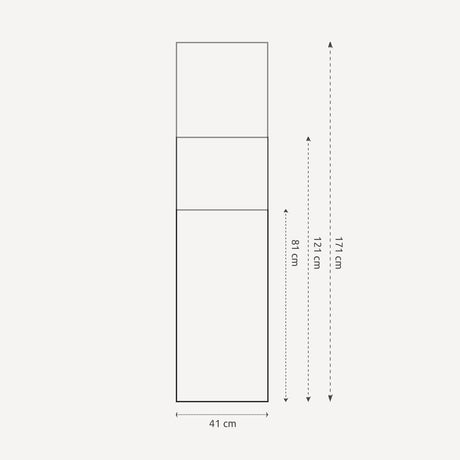 Aflangt spejl med sort ramme - Matt Black - Incado