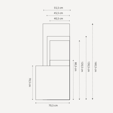 Aflangt spejl med sort ramme - Minimalistisk - Incado