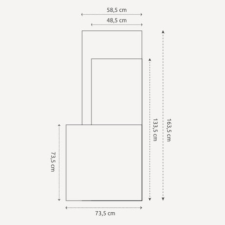 Aflangt spejl med bred røget egetræsramme - Incado