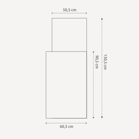 Aflangt spejl med hvid ramme - Incado