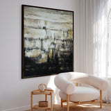 Premium maleri med sort ramme - Dark Abstract - E. Thorne - Incado