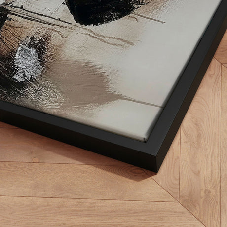Håndlavet maleri med sort ramme - Earthen Flow - Mixed media
