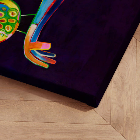 Lærredstryk - Man Speaking Birds - Susse Volander