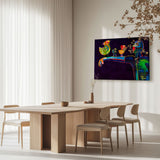 Lærredstryk - Man Speaking Birds - Susse Volander