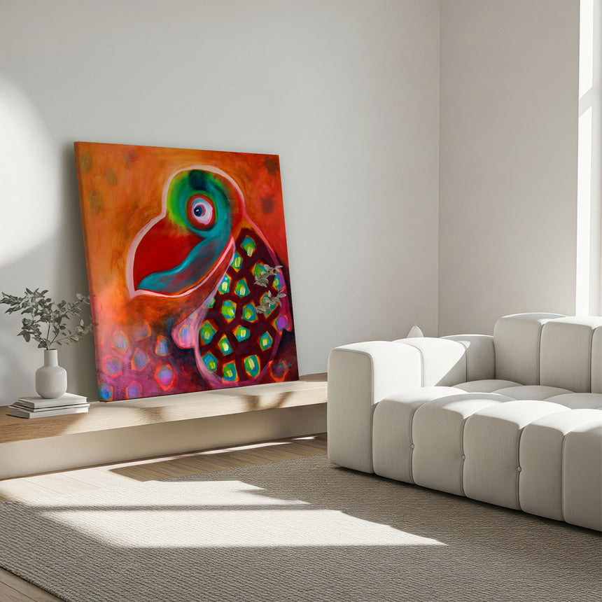 Lærredstryk - The Wise Parrot - Susse Volander