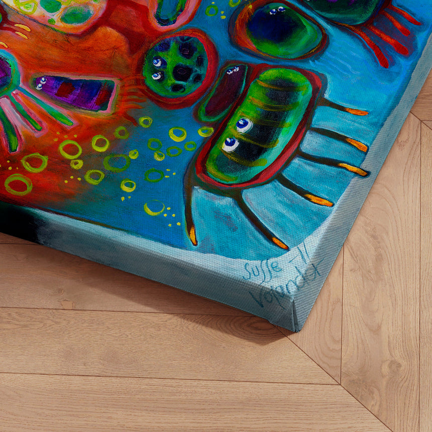 Lærredstryk - Jellyfish Party - Susse Volander