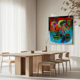 Lærredstryk - Jellyfish Party - Susse Volander