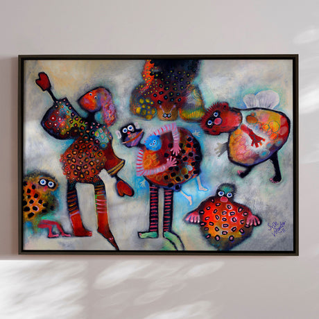 Lærredstryk - Anna Sisse with Pets - Susse Volander