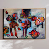 Lærredstryk - Anna Sisse with Pets - Susse Volander