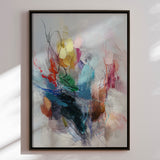 Håndlavet maleri med sort ramme - Abstract Storm V - Mixed media