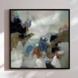 Håndlavet maleri med sort ramme - Whispers of Nature - Mixed media