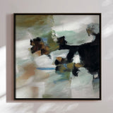 Håndlavet maleri med sort ramme - Echoes of Nature - Mixed media