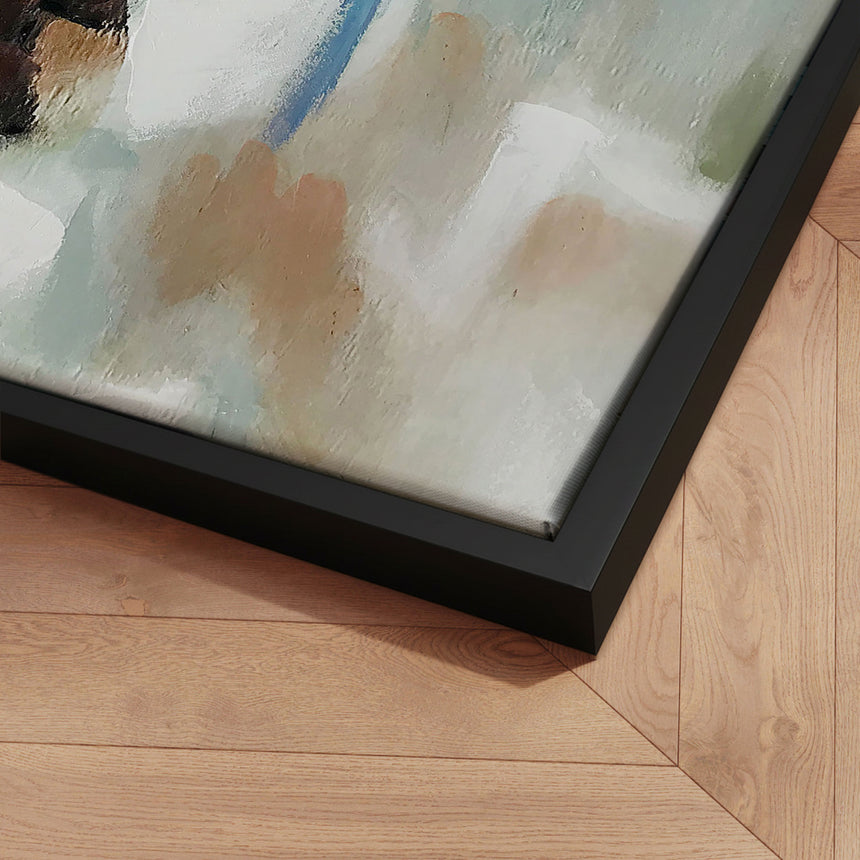 Håndlavet maleri med sort ramme - Echoes of Nature - Mixed media