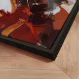 Håndlavet maleri med sort ramme - Red Motion - Mixed media