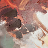 Håndlavet maleri med sort ramme - Red Motion - Mixed media