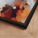Håndlavet maleri med sort ramme - Red Motion II - Mixed media