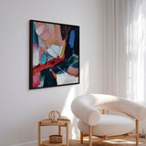 Håndlavet maleri med sort ramme - The Bold Divide - Mixed media